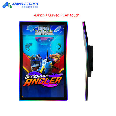 জে আকৃতি বাঁকা 144Hz গেমিং PCAP 43 '' গেমসের জন্য টাচ স্ক্রিন মনিটর